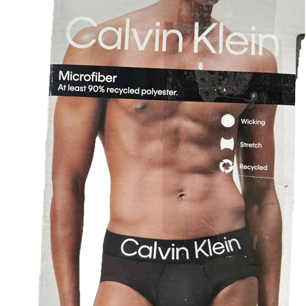 Calvin Klein Men's 3 Pack Microfiber Hip Brief Size M Underwear Polyester - Picture 3 of 10